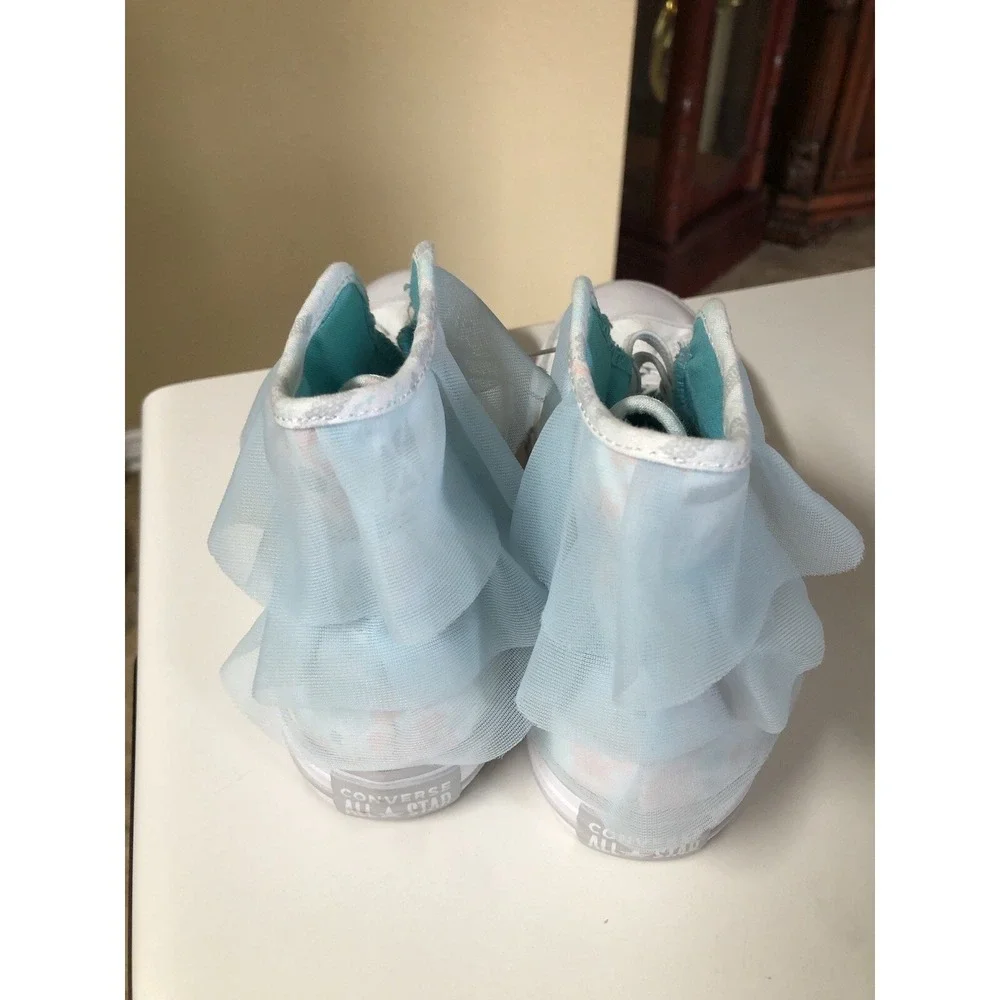 Converse Chuck Taylor All Star Block Party Hi Top Girls Size 3 White Blue